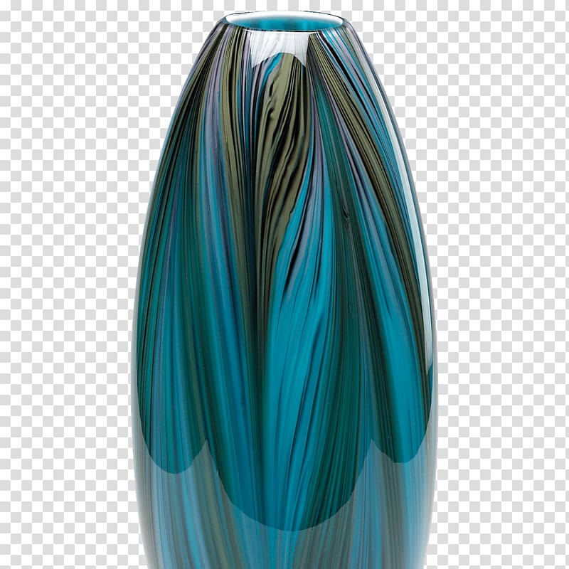 Peacock vase Feather Glass Turquoise, blue peacock transparent background PNG clipart