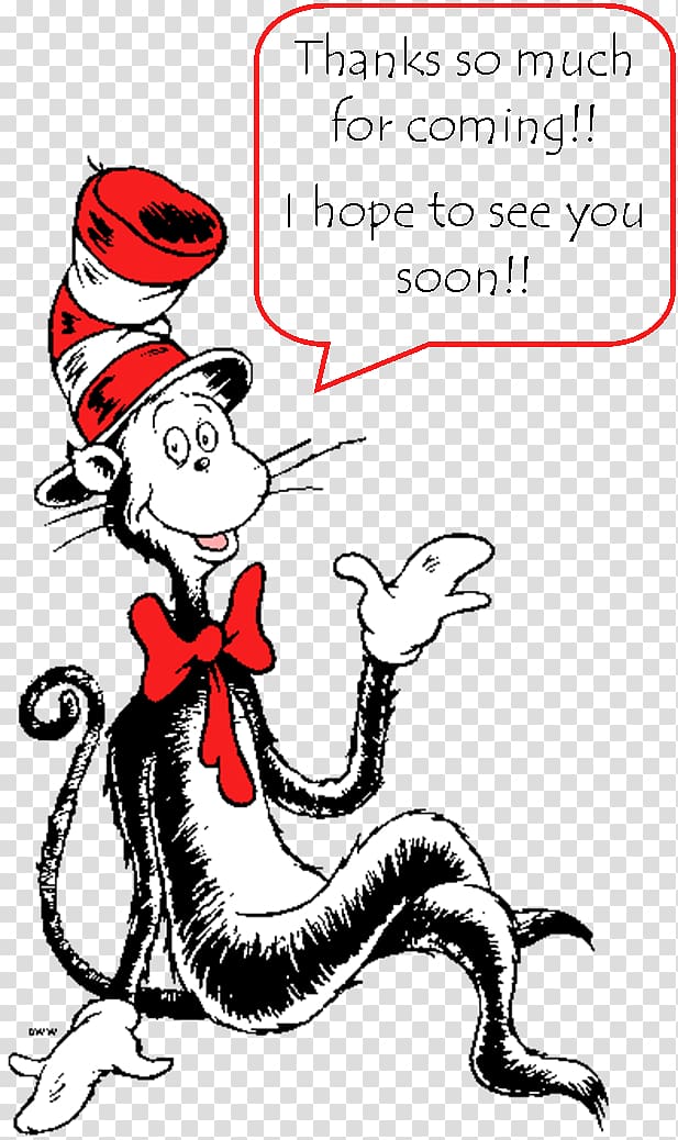 Dr.Seuss illustration, The Cat in the Hat Horton Thing Two , dr seuss transparent background PNG clipart