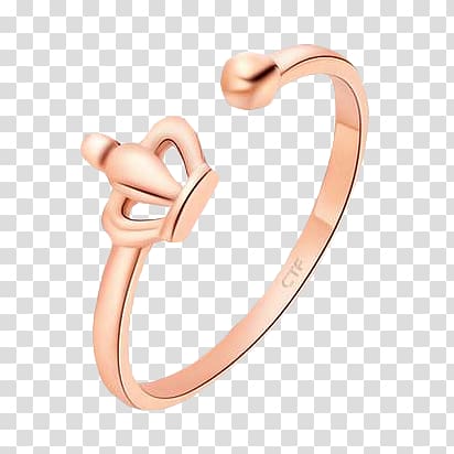 chow tai fook crown rose gold ring transparent background PNG clipart