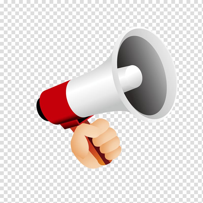 gray and red megaphone illustration, Megaphone Loudspeaker Icon, Red speaker megaphone transparent background PNG clipart
