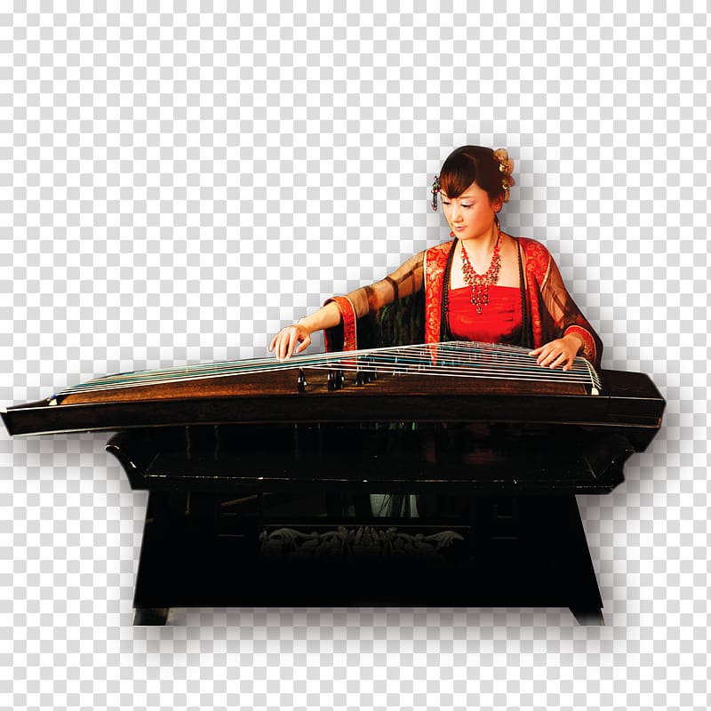 Guqin Piano Guzheng , play piano transparent background PNG clipart