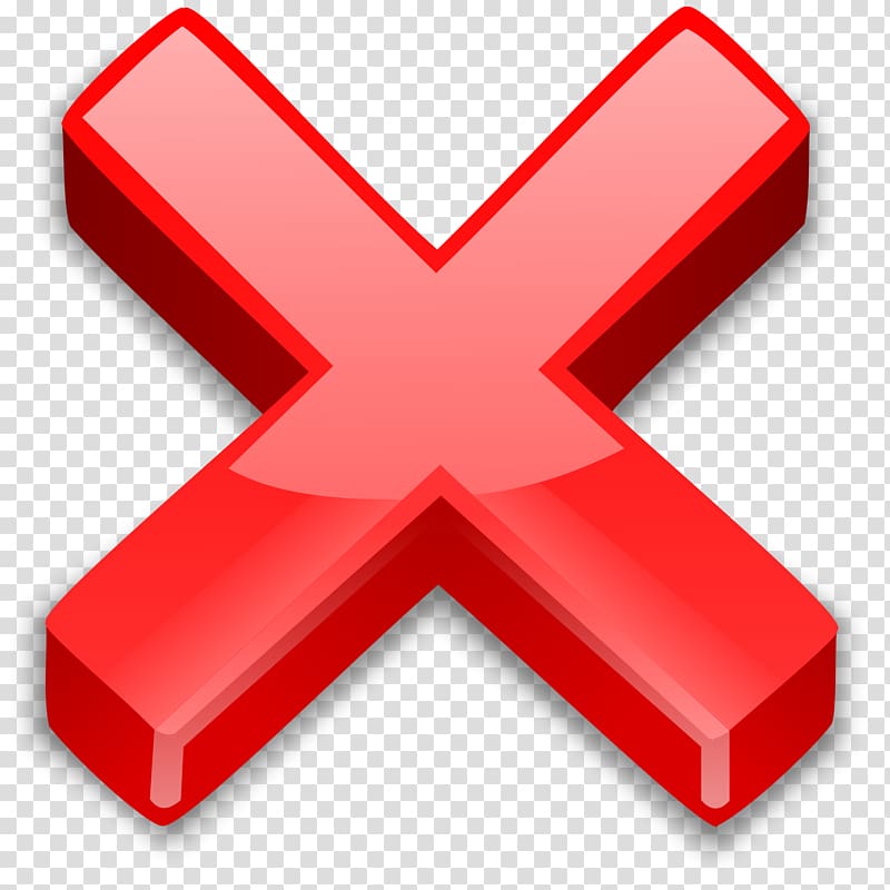red x icon transparent