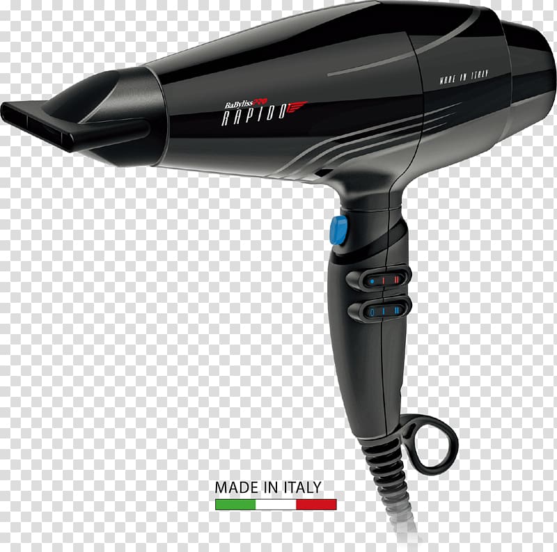 Hair iron Hair Dryers Babyliss Hairdryer 6000E Babyliss Secador Profesional Ultra Potente 6616E 2300W #Negro Hair Styling Tools, Blow Dryer transparent background PNG clipart