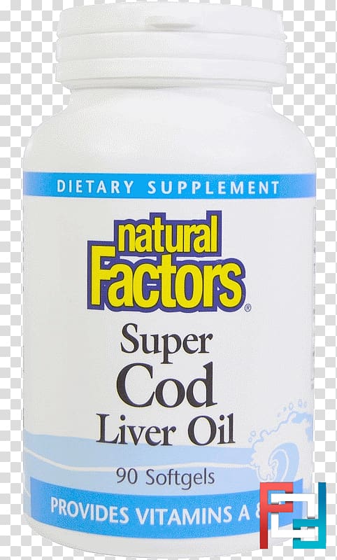 Dietary supplement Natural Factors Super Cod Liver Oil Softgel Product, cod liver oil transparent background PNG clipart