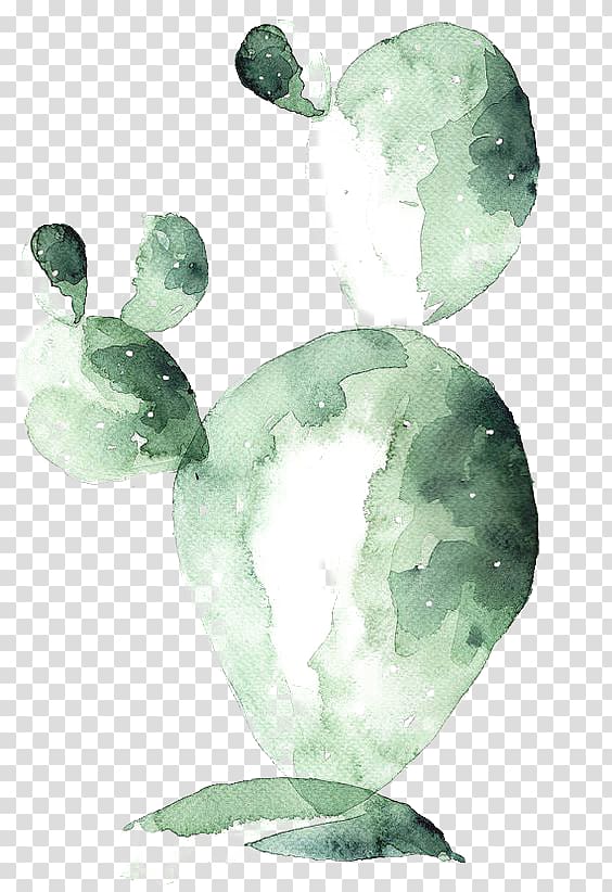 Poster Watercolor painting Drawing Canvas, cactus transparent background PNG clipart
