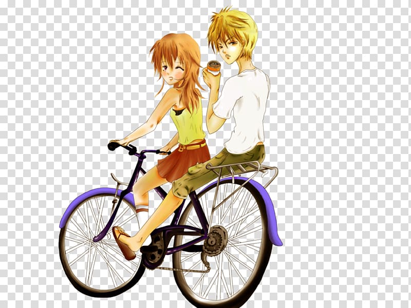 Bicycle Frames Cycling Motorcycle Anime, ride on a bicycle transparent background PNG clipart