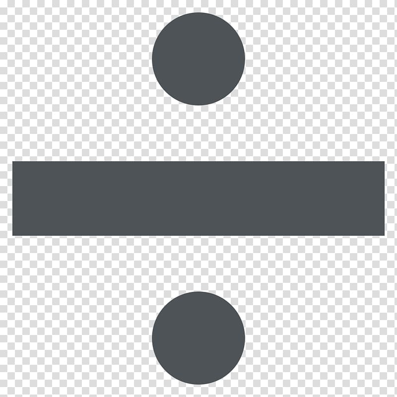 Obelus Emoji Division Symbol Sign, math transparent background PNG clipart