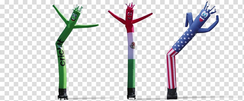 Tube man Advertising Banner Inflatable Dance, wind blow transparent background PNG clipart