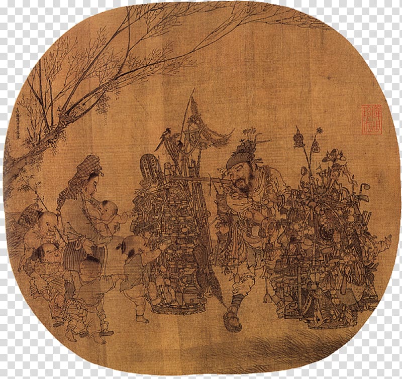 Song dynasty Peddler Chinese painting Painter, painting transparent background PNG clipart