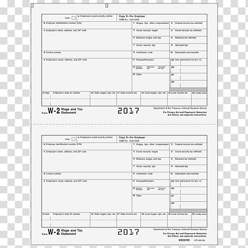 Form W-2 Document Tax report, Form W2 transparent background PNG clipart
