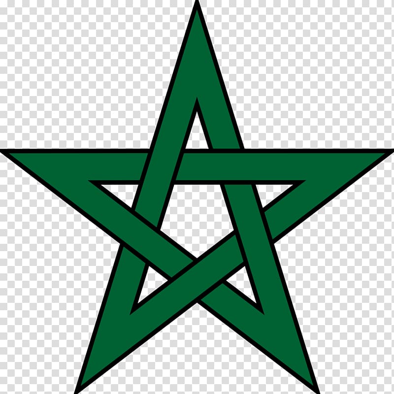 green star illustration, Flag of Morocco Moroccan cuisine Five-pointed star French protectorate in Morocco, Morocco transparent background PNG clipart