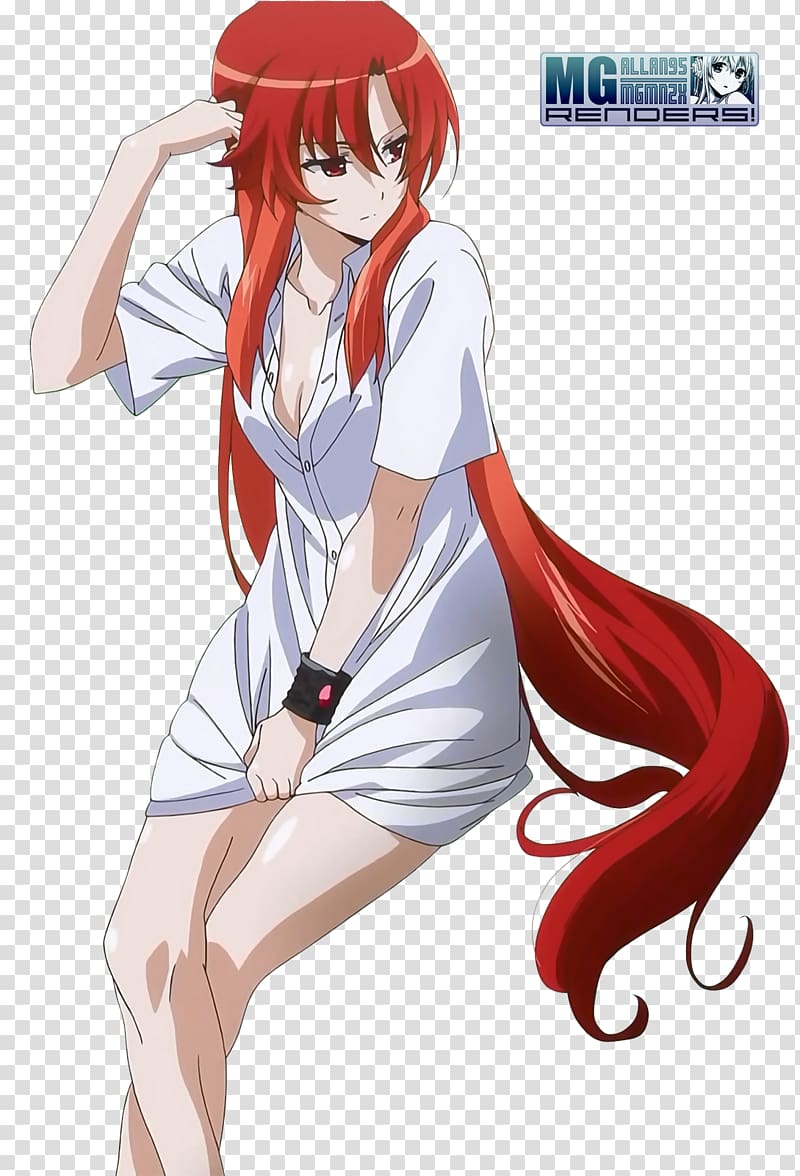 Anime Rias Gremory Erza Scarlet So, I Can\'t Play H! Red hair, Anime transparent background PNG clipart