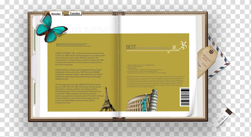 Bookmark Template, Free travel diary pull material transparent background PNG clipart