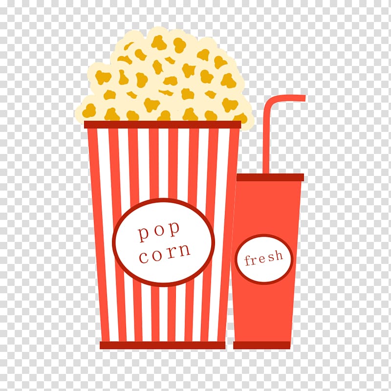 popcorn and tumbler , Popcorn Cartoon, Popcorn transparent background PNG clipart