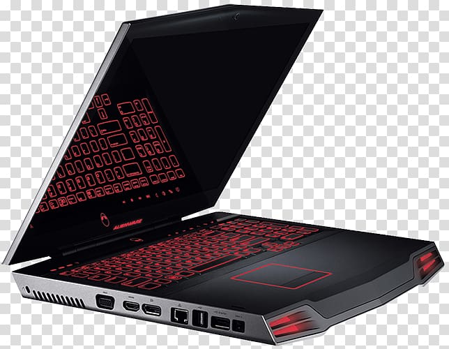 Dell Laptop Intel Alienware SonicWall, Red Alien Computer transparent background PNG clipart