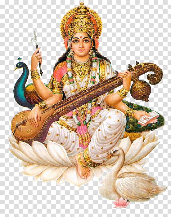 Saraswati Hinduism Devi Ganesha Basant Panchami, hinduism transparent background PNG clipart