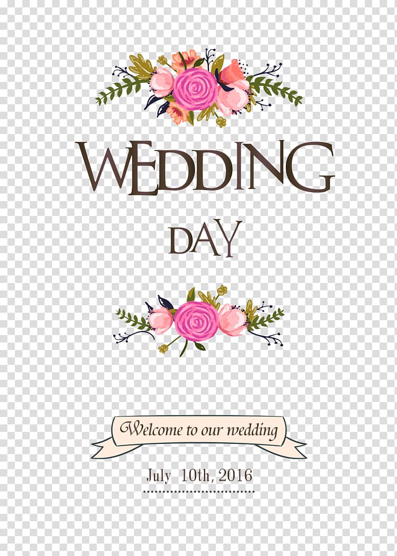 korean small fresh wedding invitations transparent background PNG clipart