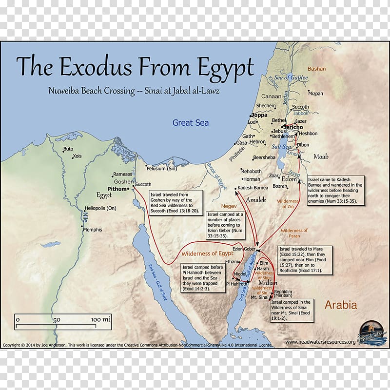 Land of Israel Canaan Mount Sinai Bible Book of Exodus, map transparent background PNG clipart