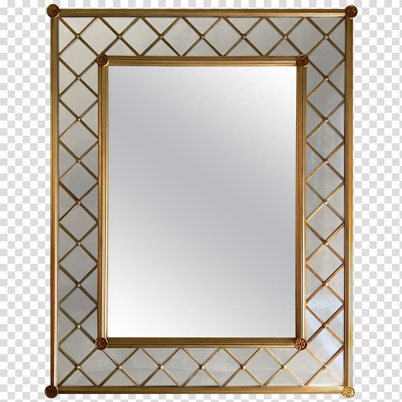 Frames Mirror Hollywood Regency Silver, mirror transparent background PNG clipart