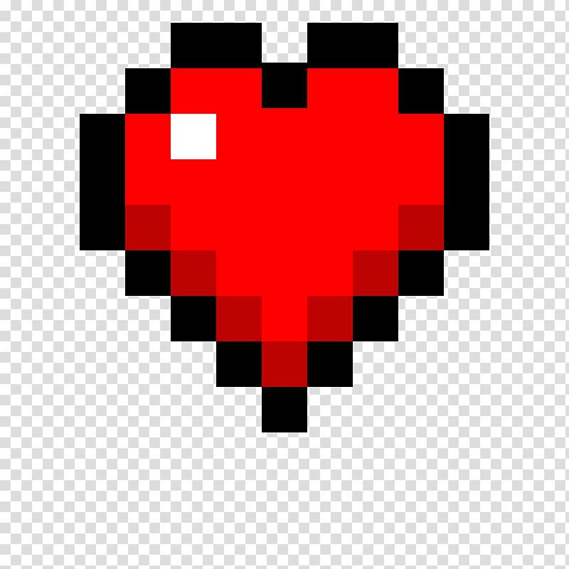 Minecraft: Story Mode Pixel art Video Games, minecraft heart transparent background PNG clipart