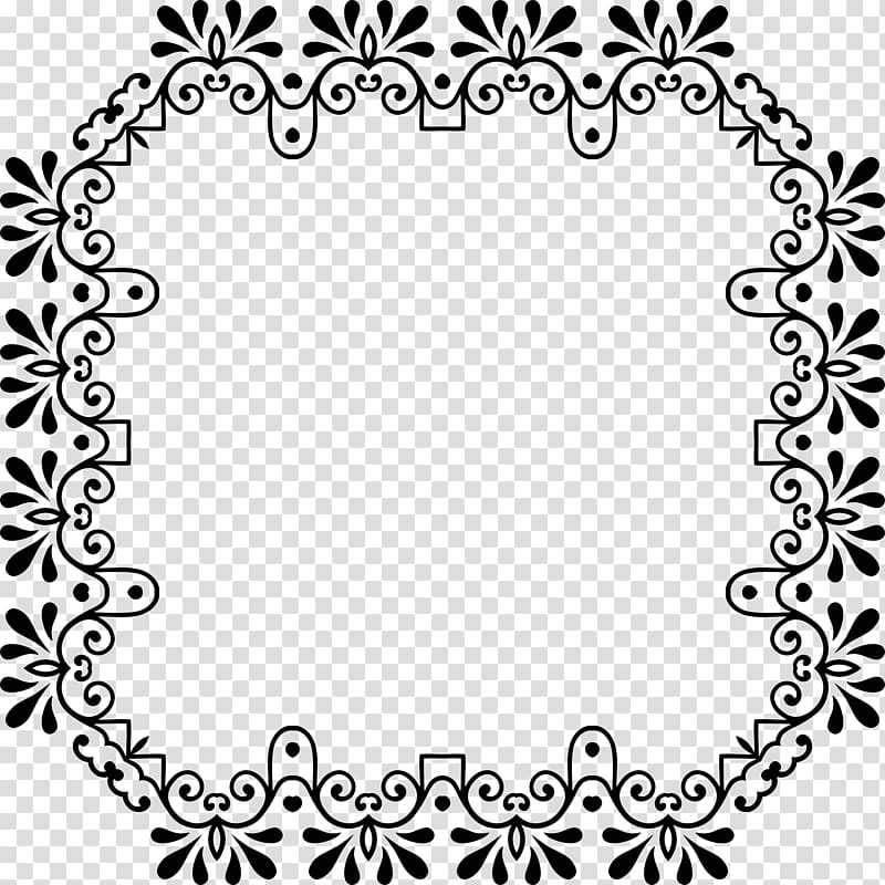 Black and white Text, decorative round transparent background PNG clipart