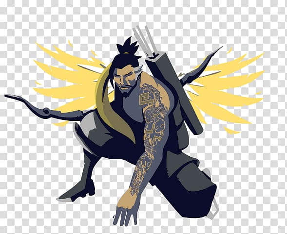 Overwatch Hanzo Mercy Illustration Cartoon, hanzo transparent background PNG clipart