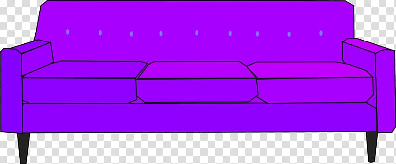 Sofa bed Couch Purple, Sofa transparent background PNG clipart
