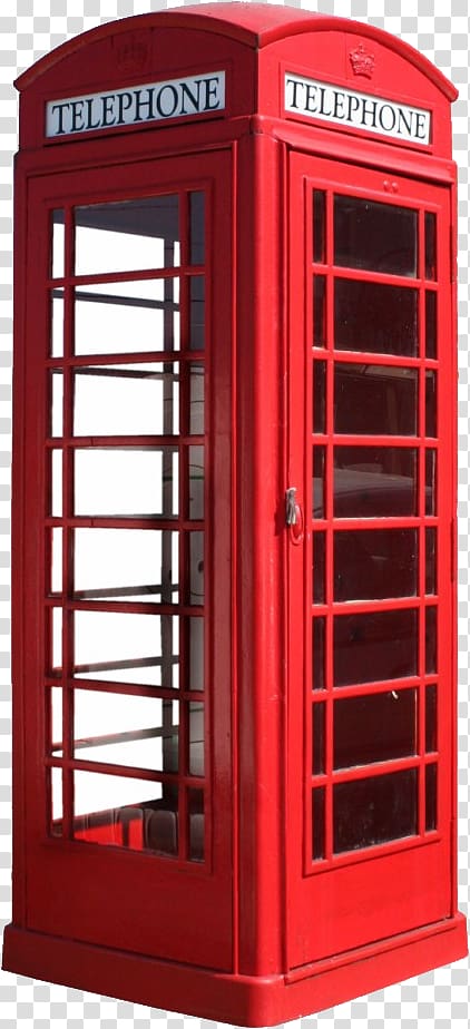 red metal telephone box, London Red telephone box Telephone booth , london transparent background PNG clipart