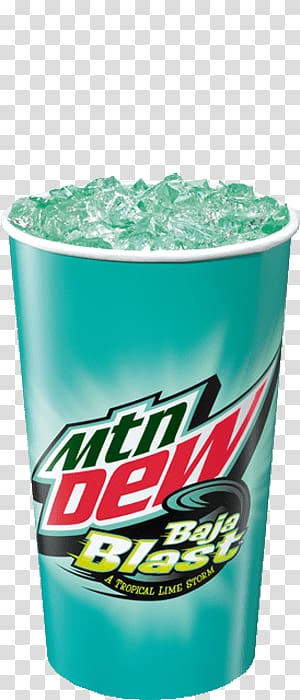 Mountain Dew cup illustration, Mountain Dew Baja Blast In Paper Cup transparent background PNG clipart