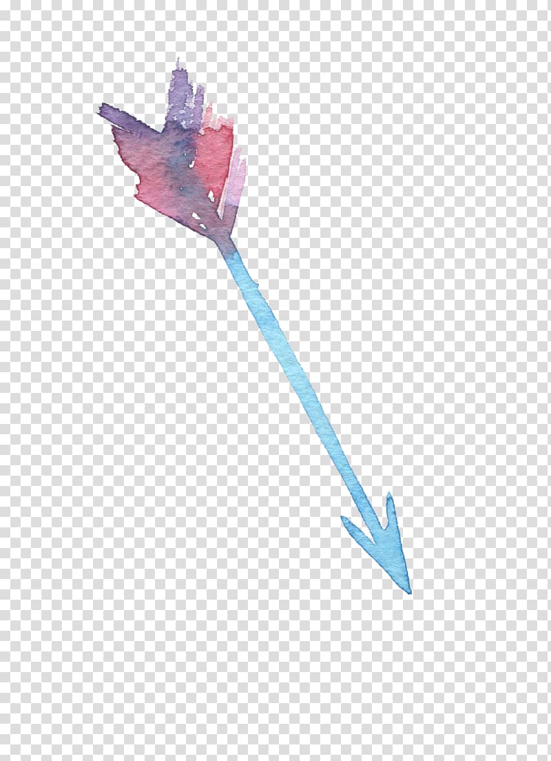 red and blue arrow , Watercolor painting Arc, Hand-painted watercolor bows transparent background PNG clipart