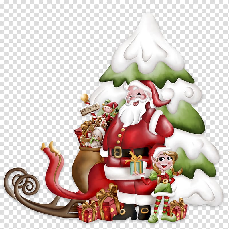 Santa Claus Reindeer Christmas card , Santa Claus transparent background PNG clipart