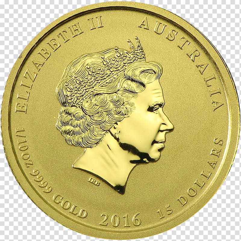 Gold coin Gold coin Perth Mint Australian Gold Nugget, Coin transparent background PNG clipart