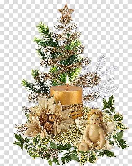 Christmas Candle , Christmas decoration golden candle transparent background PNG clipart