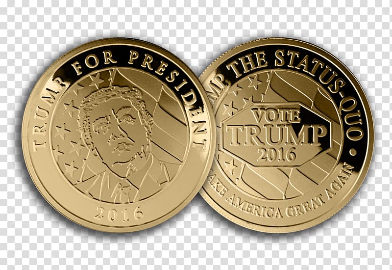 US Presidential Election 2016 United States Republican party presidential primaries, 2016 Crippled America Donald Trump presidential campaign, 2016, out of gold coins transparent background PNG clipart
