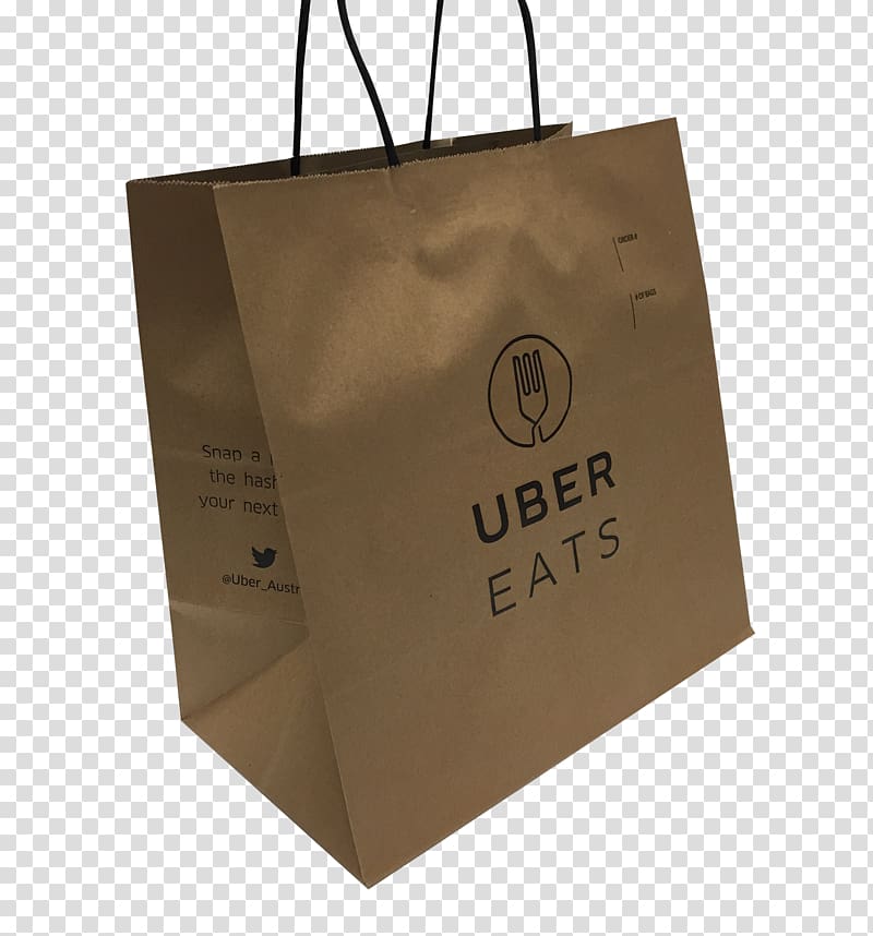 Shopping Bags & Trolleys Paper bag Uber Eats, portable paper bag transparent background PNG clipart