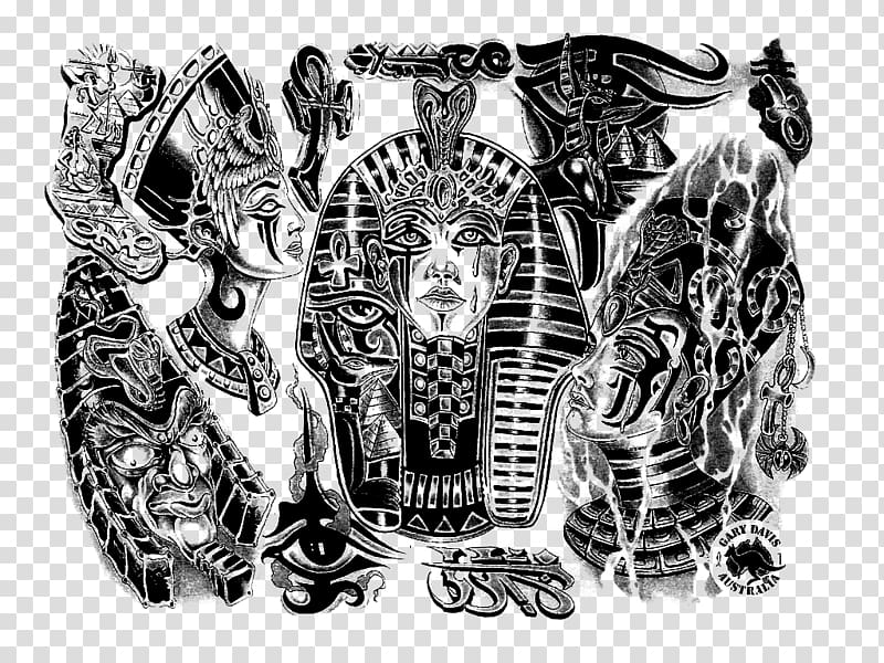 King Tut Egyptian Tattoo by Enoki Soju by enokisoju on DeviantArt
