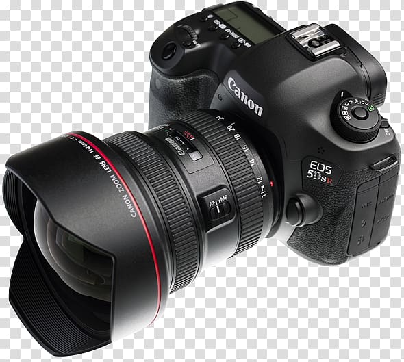 Digital SLR Canon EOS 5DS Canon EOS 1300D Camera lens, camera lens transparent background PNG clipart