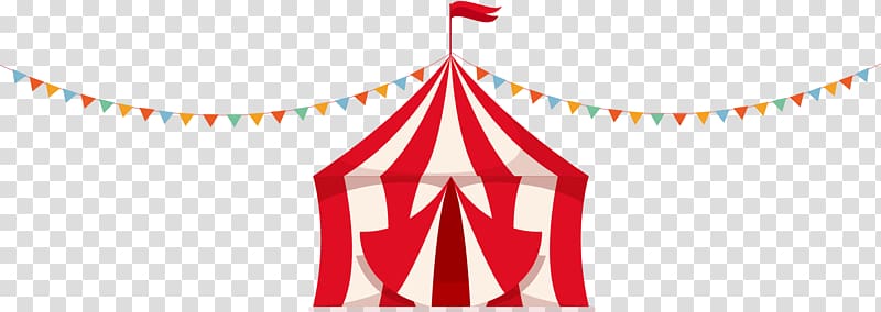 red and white carnival illustration, Circus Tent , Cartoon circus background Housing transparent background PNG clipart