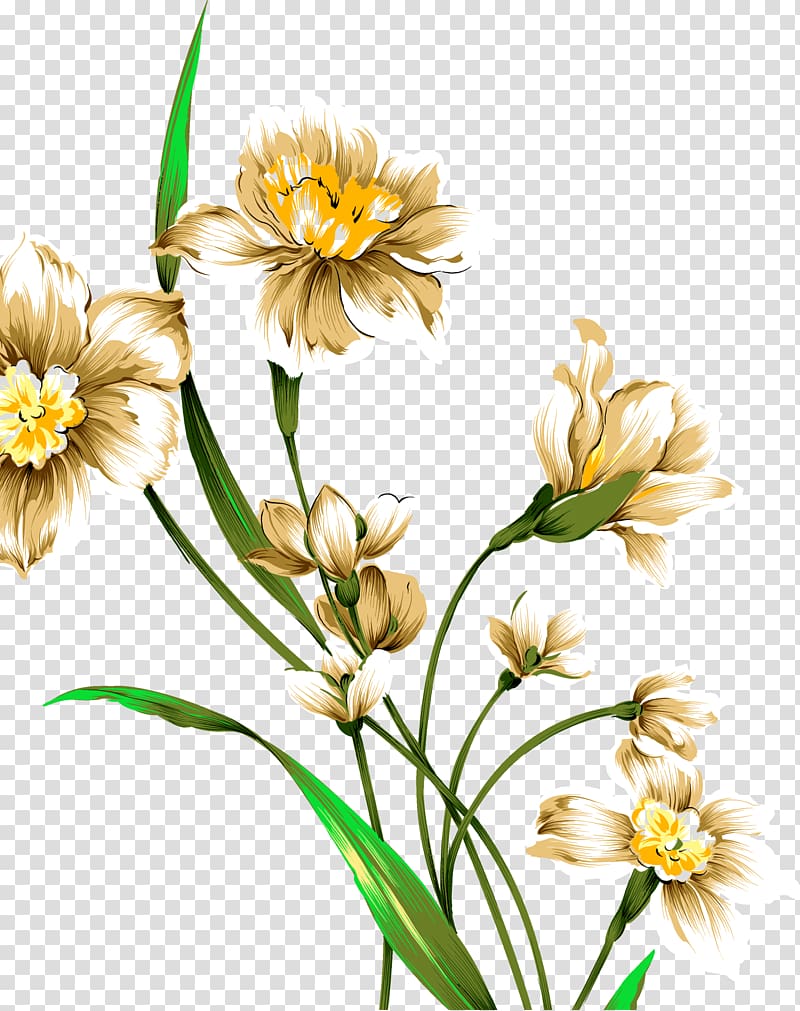 Narcissus tazetta Drawing Watercolor painting , Watercolor flowers transparent background PNG clipart