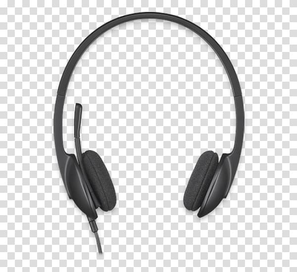 Microphone Headset Logitech H340 Headphones USB, microphone transparent background PNG clipart