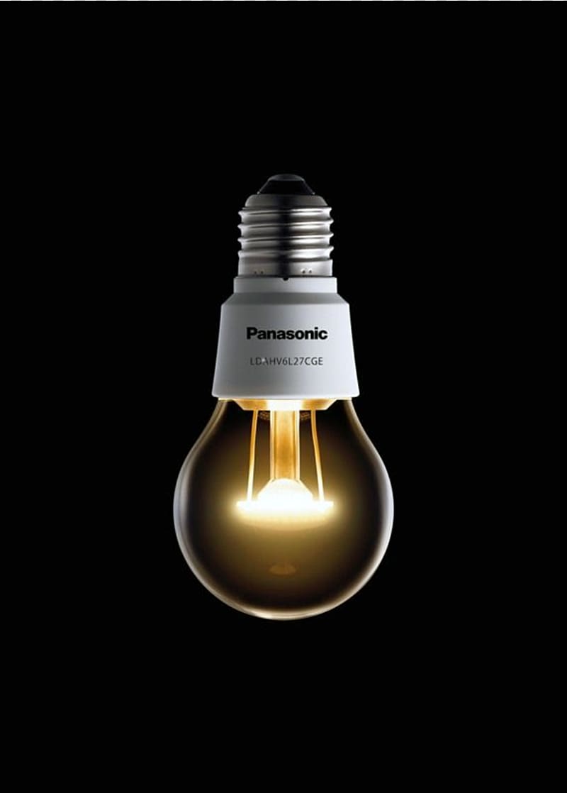 Incandescent light bulb LED lamp Panasonic, bulb transparent background PNG clipart