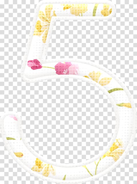 Flower Numerical digit Pattern, Number 5 transparent background PNG clipart