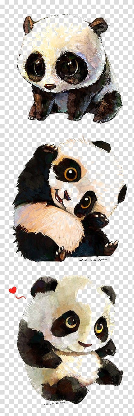 Tibetan Mastiff Giant panda Bear Red panda Cuteness, panda, Panda illustration transparent background PNG clipart