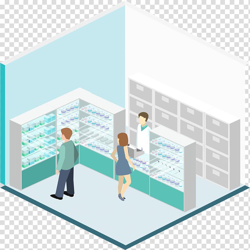 Isometric projection Hospital Doctor's office, design transparent background PNG clipart