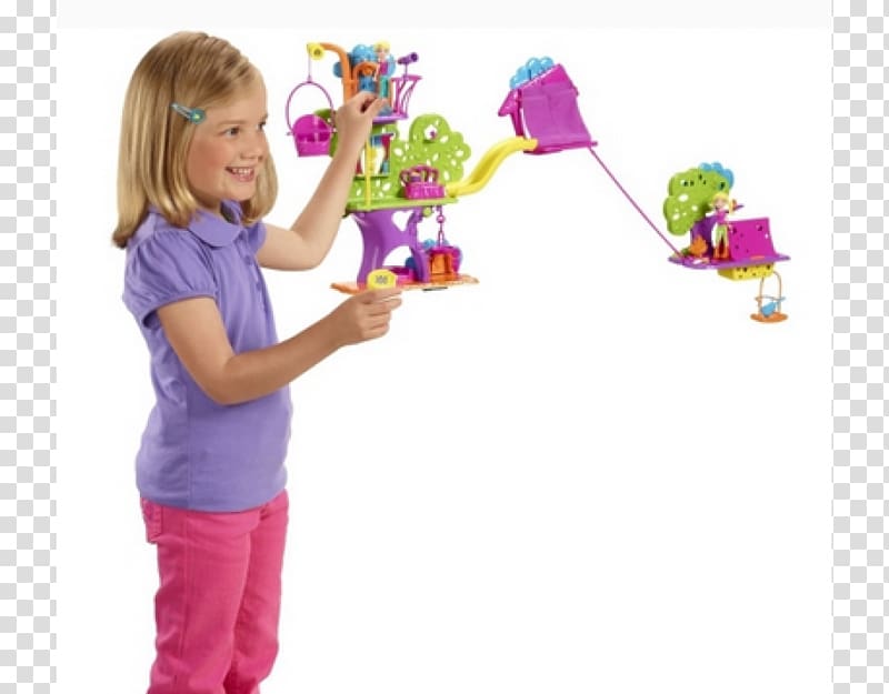 Playset Polly Pocket Toy Tree house Doll, toy transparent background PNG clipart