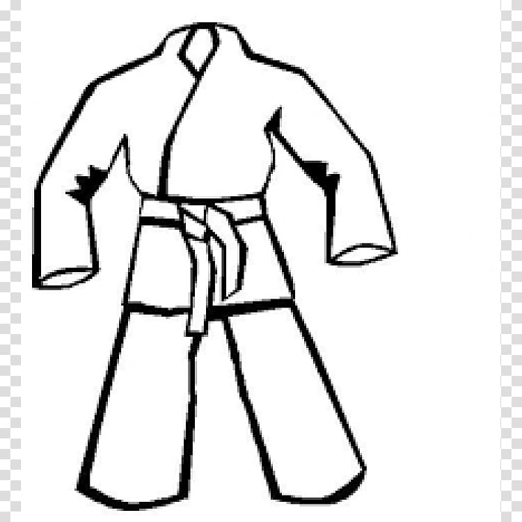 Coloring book T-shirt Kimono Judo, T-shirt transparent background PNG clipart