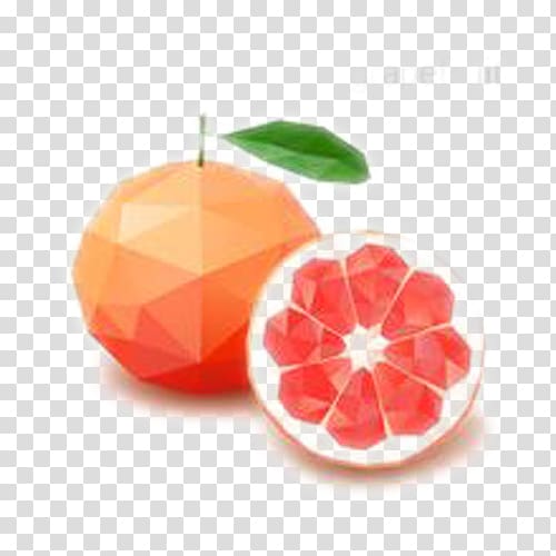 Fruit Geometry, Pomegranate orange transparent background PNG clipart