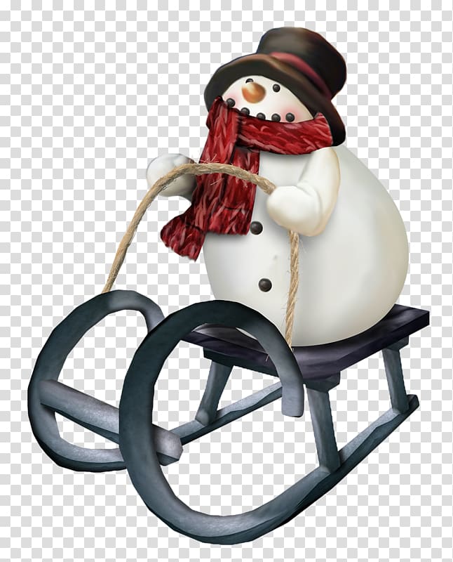 Snowman Sled Skiing Winter, Snowman Skiing transparent background PNG clipart