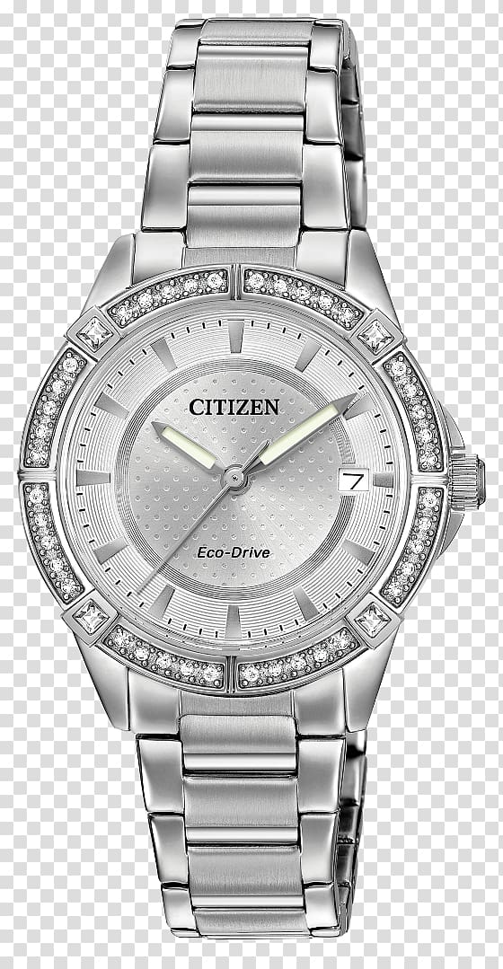 Eco-Drive Watch Citizen Holdings Silver Gold, watch transparent background PNG clipart