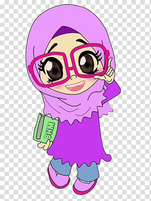 woman wearing hijab and abaya illustration, Muslim Color Doodle Drawing , BUNGA transparent background PNG clipart